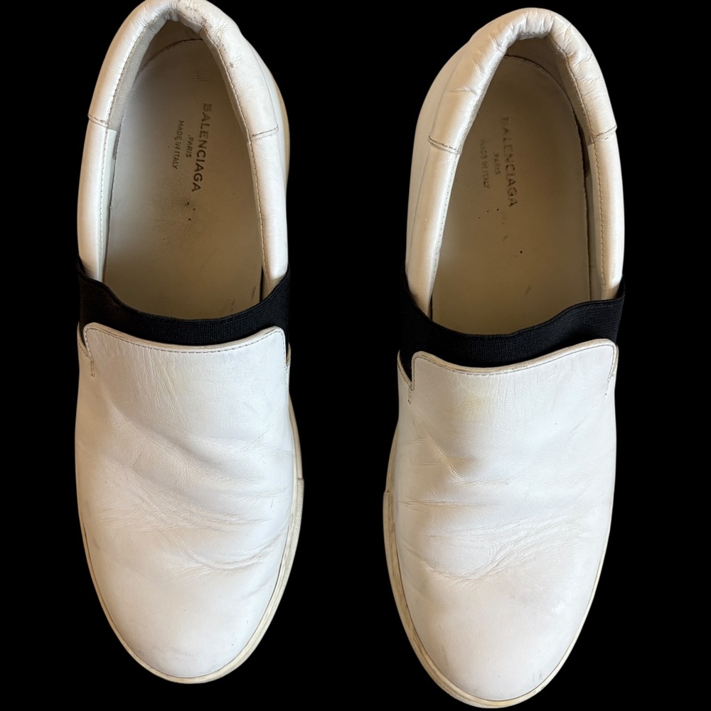 Women's Balenciaga White Slip on Sneakers